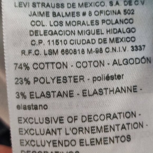 Denizen from Levi's jeans curvy skinny dark wash blue women's size W34 L32 - Picture 8 of 15